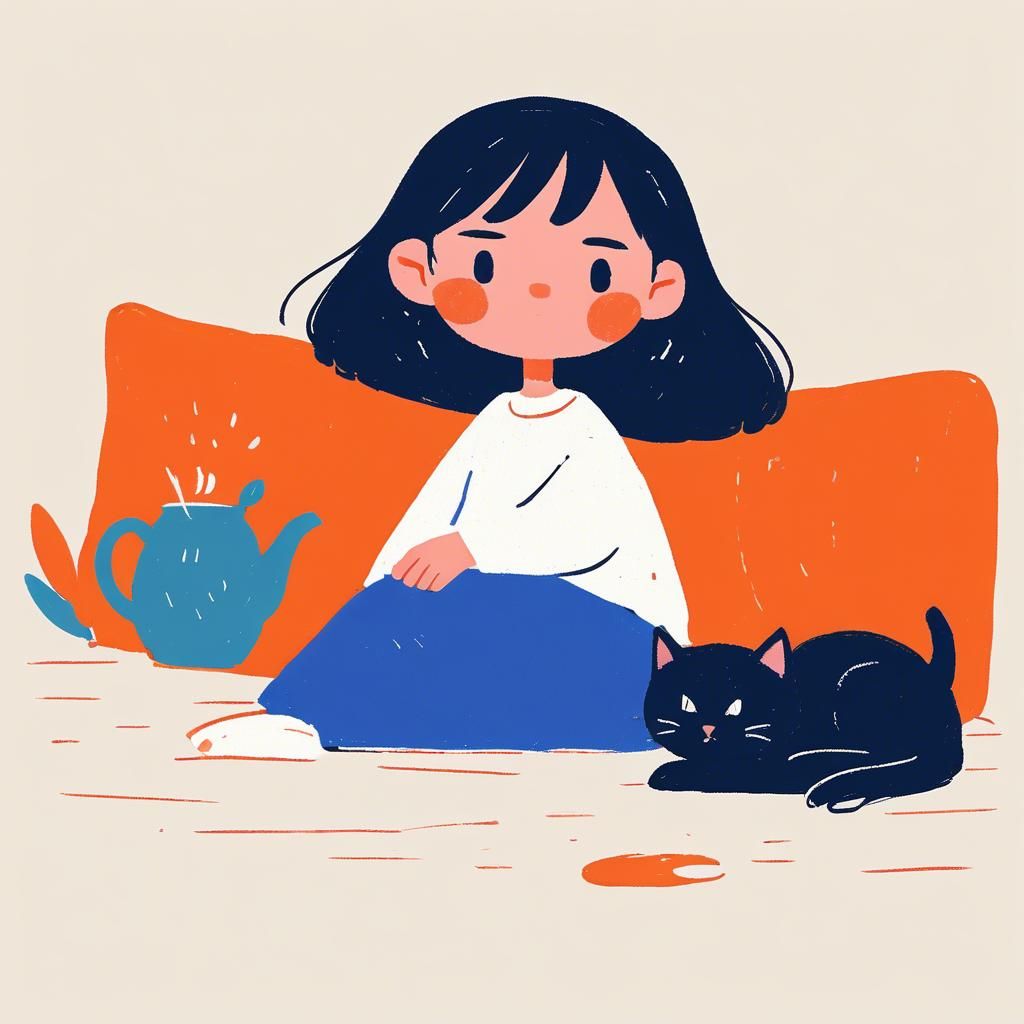 girl-cat-couch-coffee